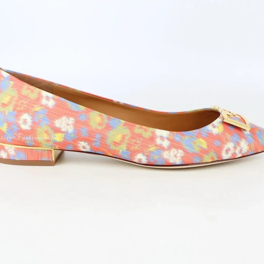 NEW Tory Burch Gigi Floral Ballet Flats, US 10.5M, Pointed Toe
